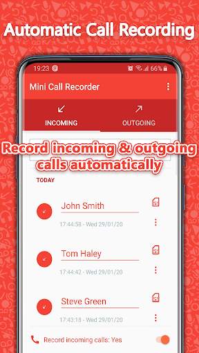 Mini For Call Recorder - Automatic स्क्रीनशॉट 2