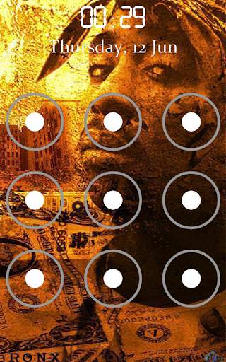 Tupac Pattern Lock Screen screenshot 2