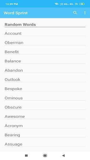 Word Sprint (Dictionary) screenshot 1