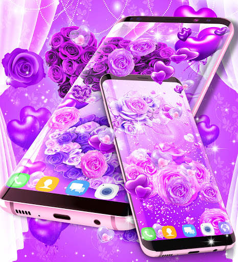 Purple rose live wallpaper screenshot 7