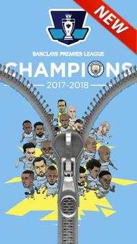 Man City Zipper Lock Screen screenshot 1