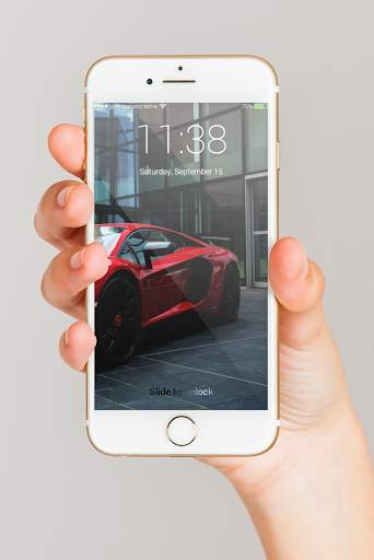Sports Car Lock Screen Notifications & Fingerprint screenshot 1
