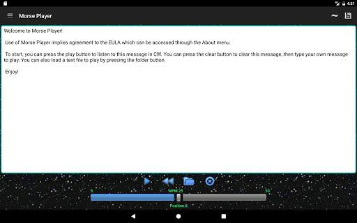 Morse Player Free screenshot 10