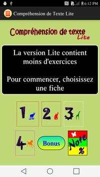 Compréhension de texte Lite screenshot 1