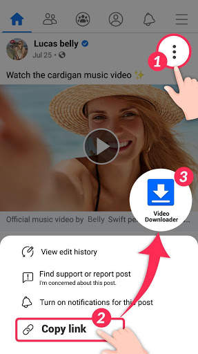 Video downloader for Facebook 2021 screenshot 1