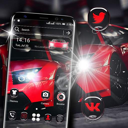 Red Car Launcher Theme 1.4