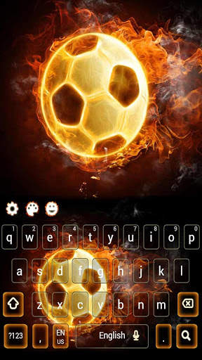 Fire Football Kick Keypad Theme screenshot 3
