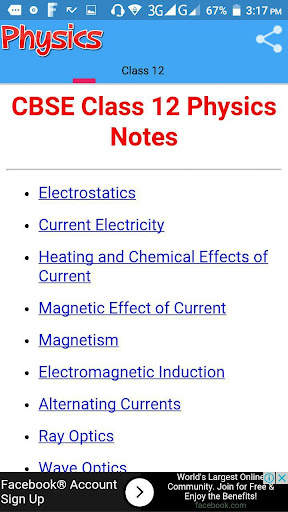 Class 12 Physics Notes screenshot 1