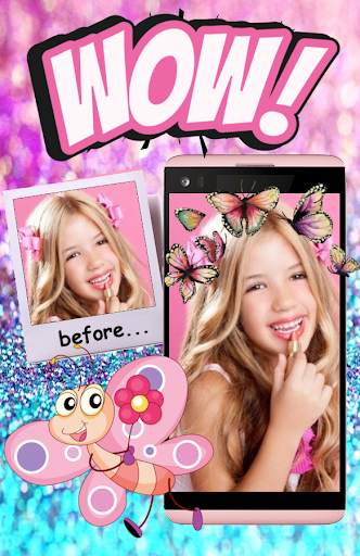 Butterfly Crown Photo Editor Filters Stickers screenshot 1
