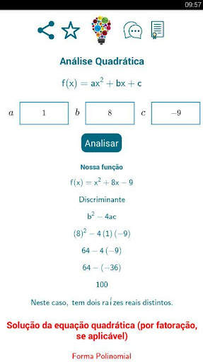 Análise Quadrática screenshot 8