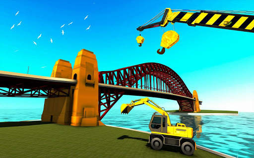 Bridge Construction Crane Simulator screenshot 1