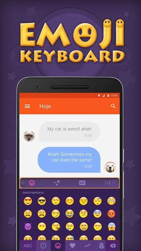 Emoji Keyboard Theme With Cute Emotions For Girls screenshot 2