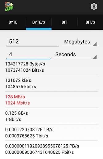 Byte & Bit Calculator Tool screenshot 2