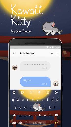 Cute Cat Anime Keyboard Theme With 3D Effect🐈 screenshot 2