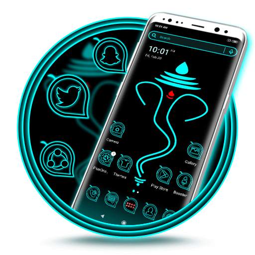 Ganesh Ji Neon Launcher Theme 1.0.3