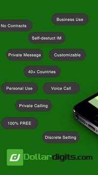Dollar Digits Calling Text Second Phone Number App screenshot 4