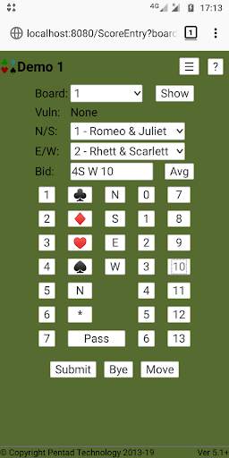 Bridge Scorer screenshot 2