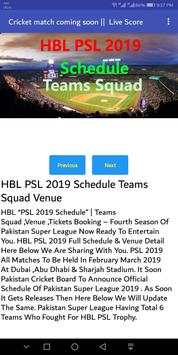 ''PSL Schedule 2019'' Psl Live Score, Psl4Schedule screenshot 3