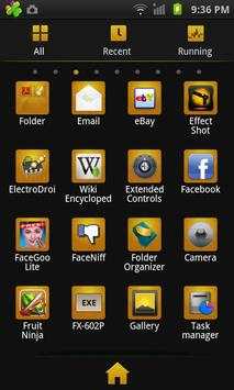 GO Launcher EX Theme BlackGold screenshot 3