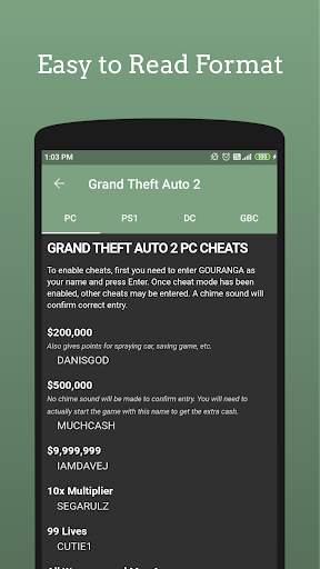 Cheat Code for Grand Theft screenshot 5
