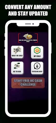 Daily Free Uc Cash & Battle Points Calc screenshot 2
