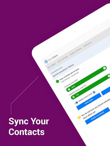 SyncGene Contact Calendar Sync 9 تصوير الشاشة