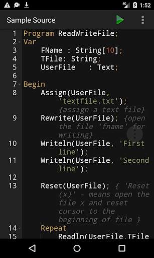 Pascal Programming Compiler скриншот 1