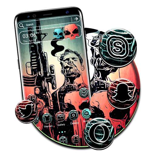 Gun Man Launcher Theme 1.0