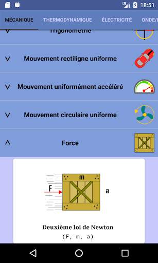 Formules de Physique - Physics Calc screenshot 1