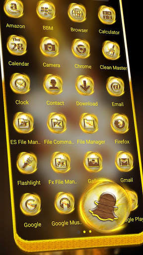 Flower Golden Launcher Theme screenshot 2