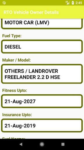 RTO Vehicle Owner Details screenshot 3