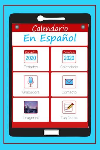 Calendario En Español 2020- Días Festivos. 1 تصوير الشاشة