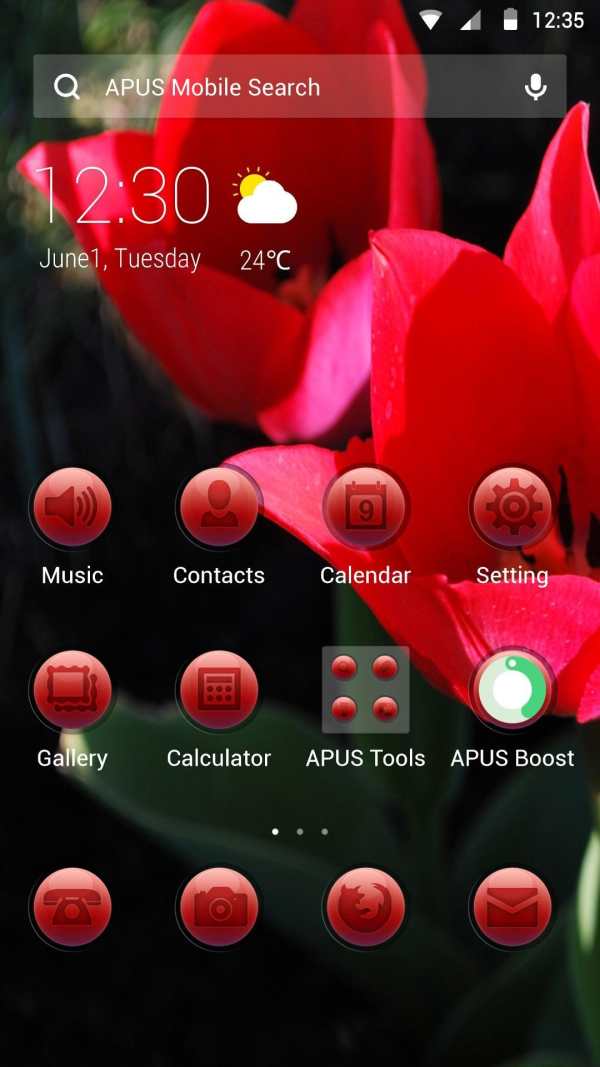 Gorgeous-APUS Launcher theme screenshot 1