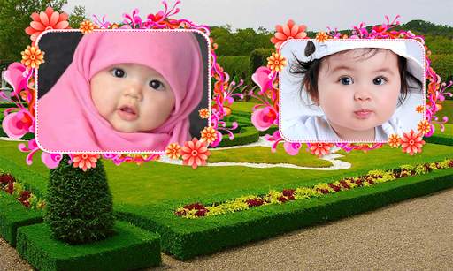 Awesome Double Photo Frame Garden Wale Application screenshot 9