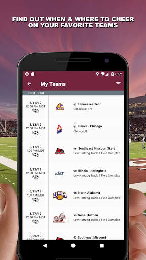 Saluki Athletics screenshot 2