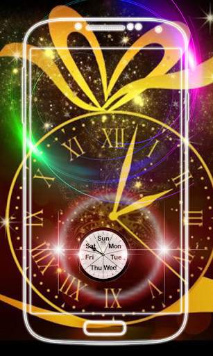 Gold Clock Live Wallpaper screenshot 2