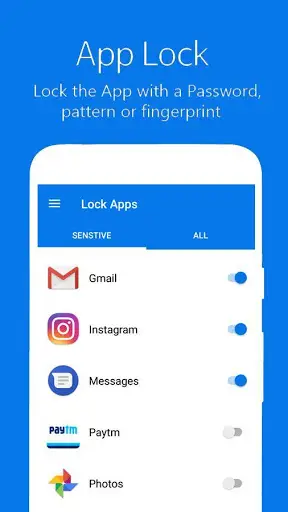 Secure AppLock (Lock App, Pin, Pattern & Finger) screenshot 1