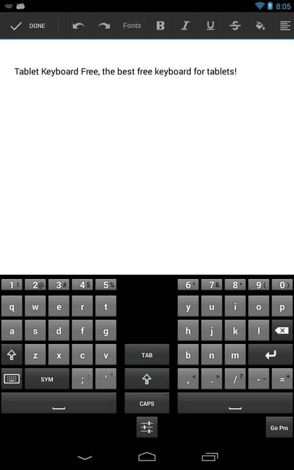 Tablet Keyboard Free 7 تصوير الشاشة