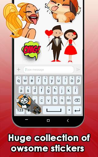 Sticker Keyboard - Cute and Funny Stickers screenshot 1