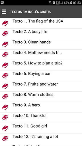 Textos em Inglês Grátis screenshot 1