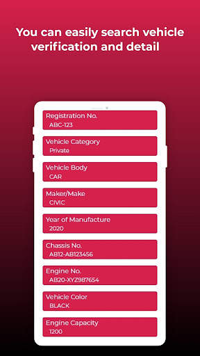 Vehicle Verification Detail screenshot 6