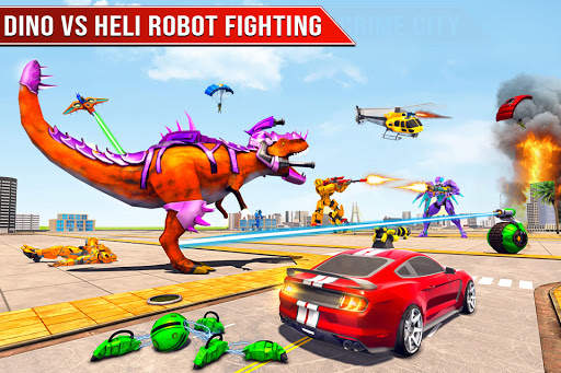 Dino Robot Car : Helicopter Robot Transformation screenshot 3
