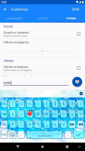 Winter Snowflake Keyboard screenshot 4