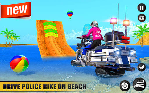 Beach Water Surfer Dirt Bike: Free Racing Games 3D screenshot 2