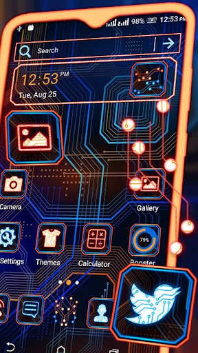 Circuit Design Launcher Theme 1 تصوير الشاشة