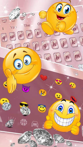 Diamond Rose Gold Keyboard Theme screenshot 3