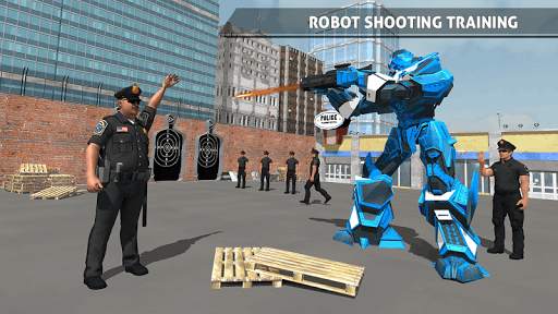 Police Robot Car Transporter screenshot 5