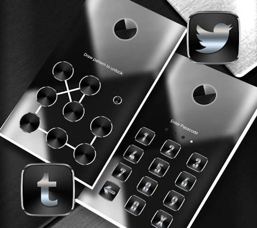 Black Silver Launcher Theme screenshot 6