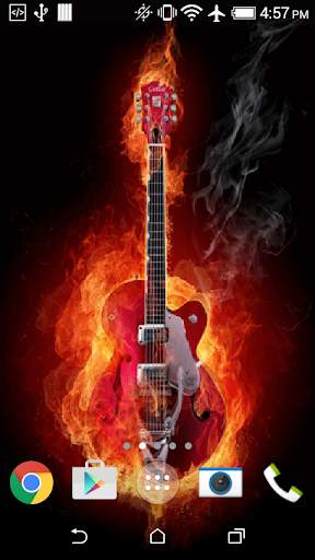 Fire and Guitar Live Wallpaper screenshot 3