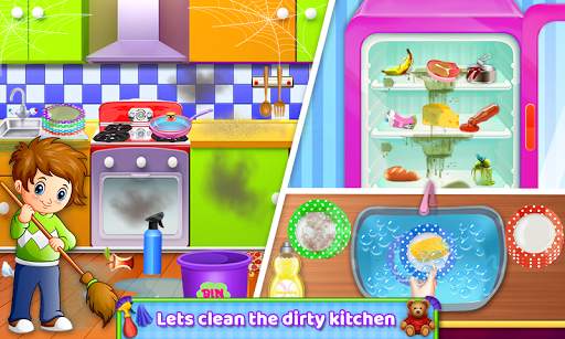 Home Cleanup Game | Doll House Cleaning | Doll set screenshot 3